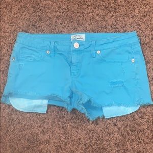 Light blue jean shorts